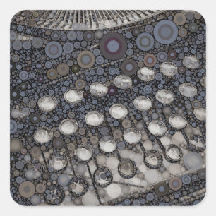 Sticker Carré Cool Vintage machine à écrire Design moderne Pop A