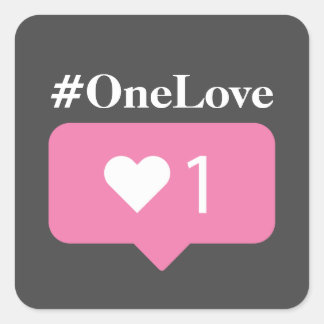 Sticker Carré coque iphone Coque-Mate #OneLove