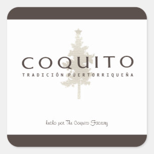 Sticker Carré Coquito Tradicion Puertorriquena