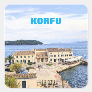 Sticker Carré Corfou