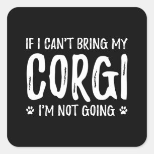 Sticker Carré Corgi Dog Mom Funny Dog Lover Idée de cadeaux