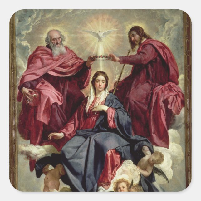 Sticker Carré Coronation de la Vierge, c.1641-42 (Devant)
