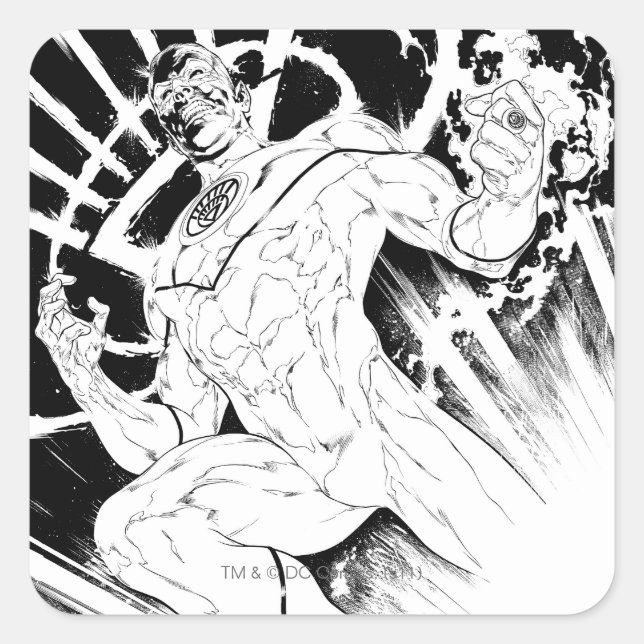 Sticker Carré Corps de lanternes blanches (Devant)