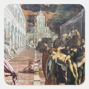 Sticker Carré Corps de Saint-Marc apporté à Venise par Jacopo Ti