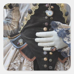 Sticker Carré Corsage steampunk, Carnaval, Venise