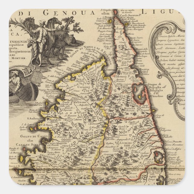 Sticker Carré Corse (Devant)