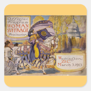 Sticker Carré Cortège 1913 de suffrage