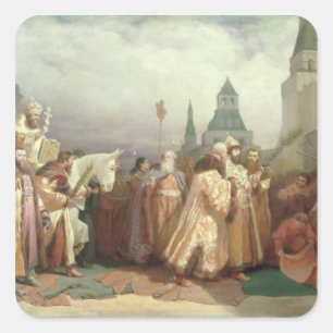 Sticker Carré Cortège de dimanche de paume