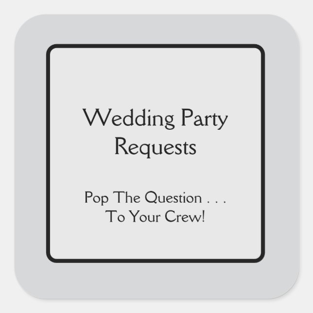 Sticker Carré Cortège de mariage (Devant)