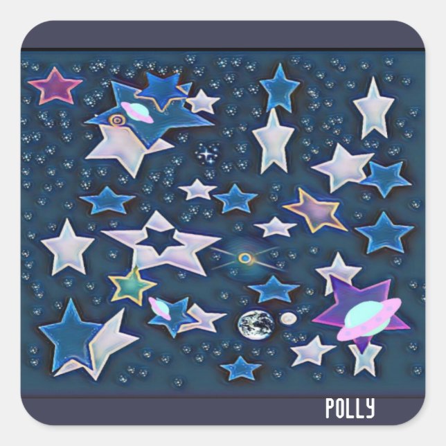 Sticker Carré Cosmique (Devant)