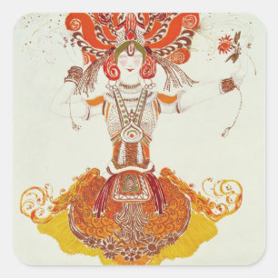 Sticker Carré Costume de ballet pour "le Firebird", par