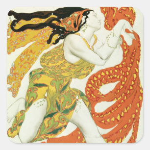 Sticker Carré Costume design for a bacchante in Narcisse