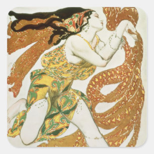 Sticker Carré Costume design for a bacchante in Narcisse
