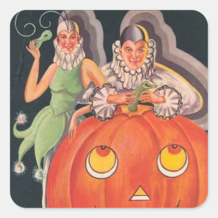Sticker Carré Costume d'Halloween vintage