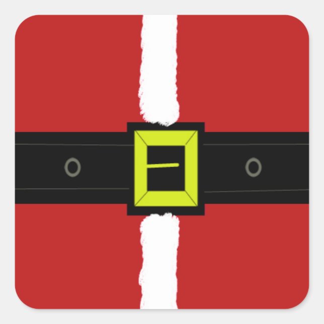 Sticker Carré Costume du Père Noël (Devant)