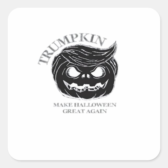 Sticker Carré Costume Halloween Trumpkin drôle & mignon Hallowee (Devant)