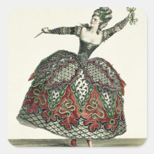 Sticker Carré Costume pour une Furie dans 'Iphigenia in Tauris'
