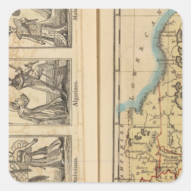 Sticker Carré Costumes du Maine (Devant)