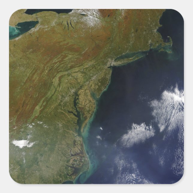 Sticker Carré Côte Est des États-Unis (Devant)