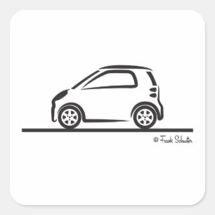 Sticker Carré Côté Smart Fortwo