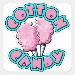 Sticker Carré Coton Candy