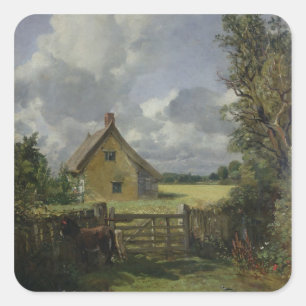 Sticker Carré Cottage à Cornfield, 1833