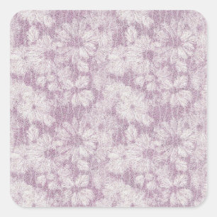 Sticker Carré Cottage Campagnard Velouté Lilas Daisy