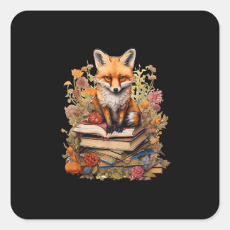 Sticker Carré Cottagecore Aesthetic Book Lover Goblincore Casual