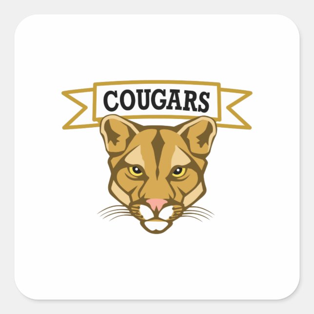 STICKER CARRÉ COUGARS (Devant)