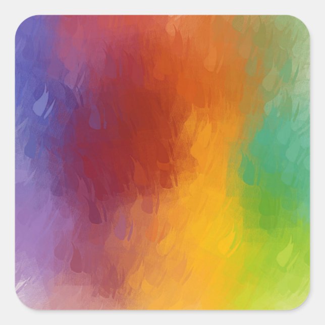 Sticker Carré Couleur Abstraite personnalisée Art moderne tendan (Devant)