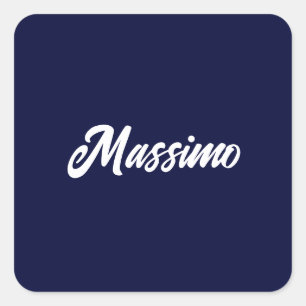 Sticker Carré Couleur bleu marine Calligraphie moderne simple de