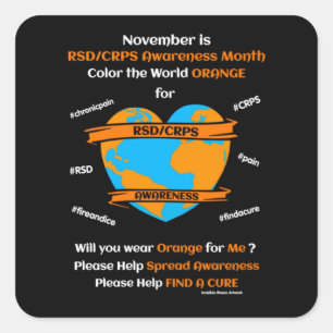 Sticker Carré Couleur de l'orange du monde...RSD/CRPS