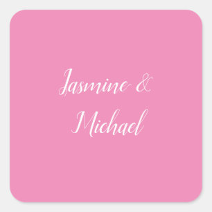 Sticker Carré Couleur rose minimaliste moderne professionnelle