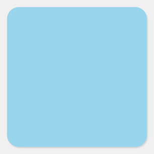 Sticker Carré Couleur Sky Blue 87CEEB, avec option pour ajouter 