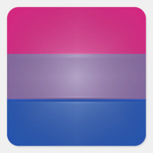 Sticker Carré Couleurs Bi Pride