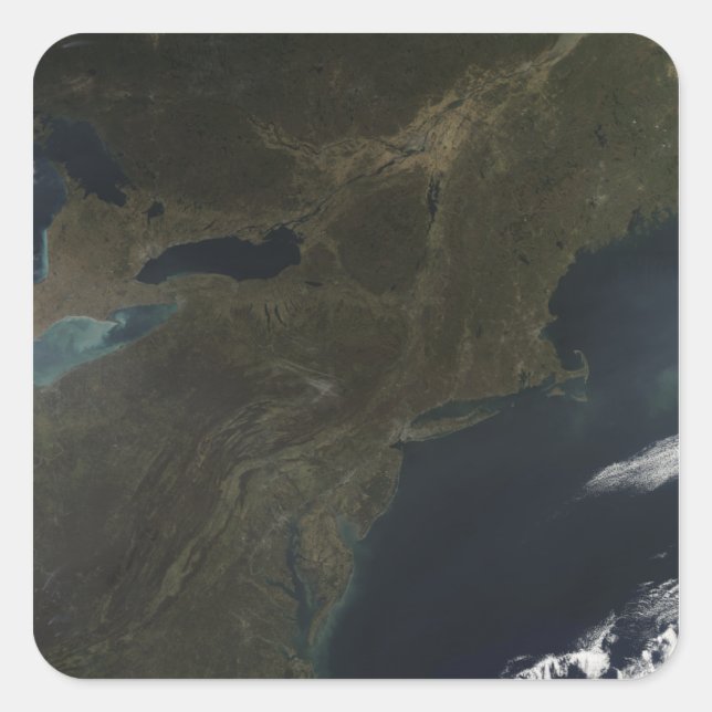 Sticker Carré Couleurs d'automne dans l'est des États-Unis (Devant)