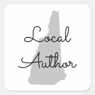 Sticker Carré Couleurs personnalisées New Hampshire Auteur local