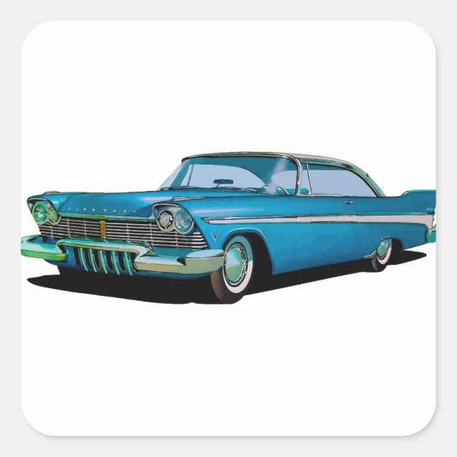 Sticker Carré Coupe sportive Plymouth Belvedere 1957 (Devant)