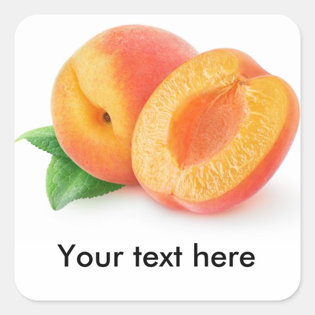 Sticker Carré Couper les abricots (Devant)