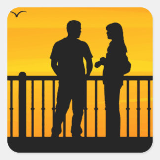 Sticker Carré Couple