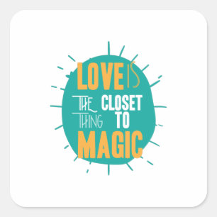 Sticker Carré Couple Cadeau Amour Est La Chose La Plus Closet À 