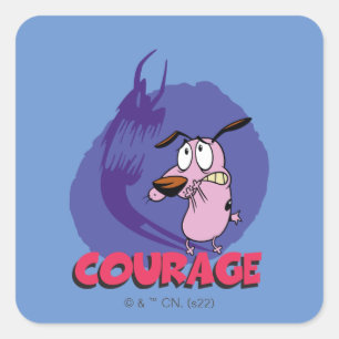 Sticker Carré Courage the Cowardly Dog Shadow Graphic