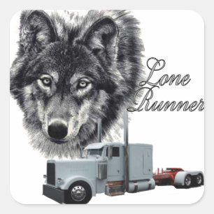 Sticker Carré Coureur solitaire