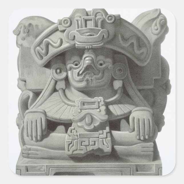 Sticker Carré Couteau utilisé pour couper le coeur du sacrifice (Devant)