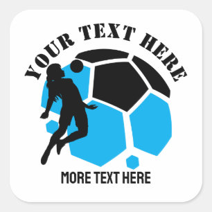 Sticker Carré Coutume Football Fille de football enfant fête d'a