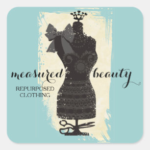 Sticker Carré couture factice de mannequin de mode de robe faite