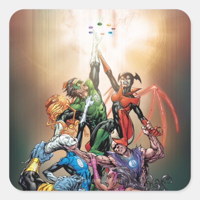 Sticker Carré Couverture nocturne (Devant)