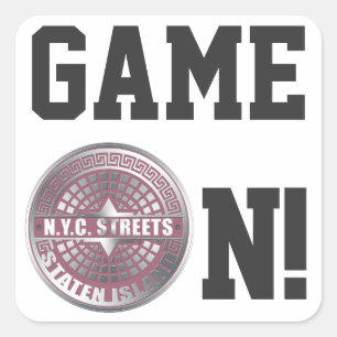 Sticker Carré Couvertures de trou d'homme Staten Island