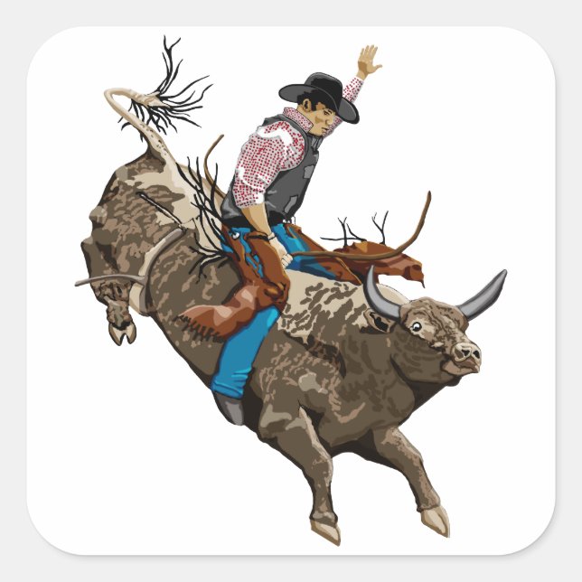 Sticker Carré Cowboy (Devant)