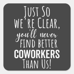 Sticker Carré Coworker Moving Leaving